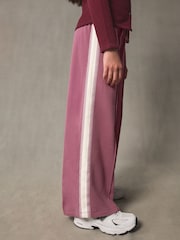 Burgandy Red Side Stripe Wide Leg Joggers (3-16yrs) - Image 2 of 6
