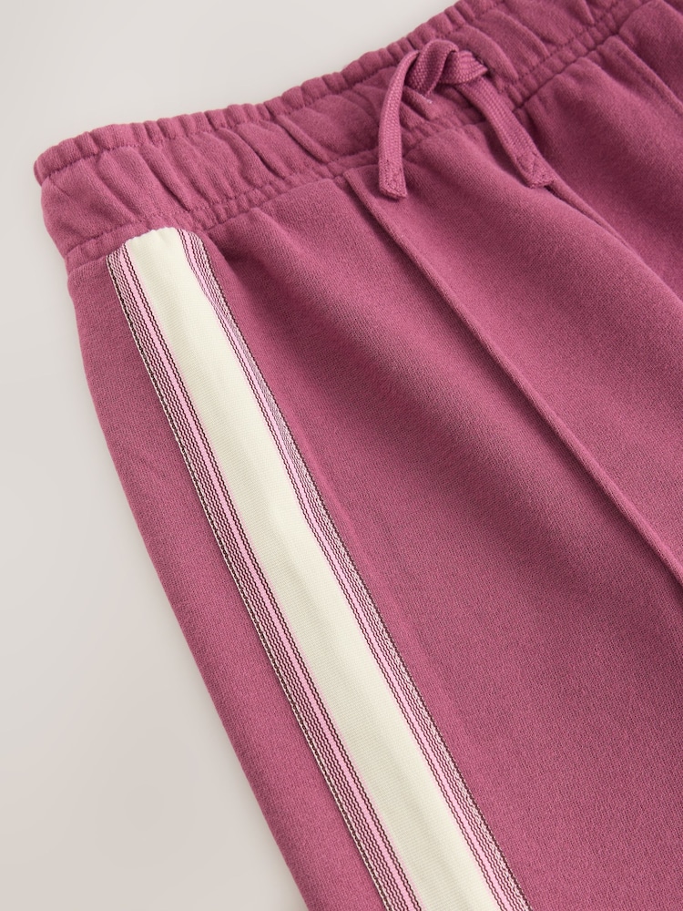 Burgandy Red Side Stripe Wide Leg Joggers (3-16yrs) - Image 6 of 6