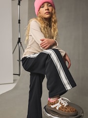 Black Side Stripe Wide Leg Joggers (3-16yrs) - Image 2 of 8
