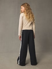 Black Side Stripe Wide Leg Joggers (3-16yrs) - Image 3 of 8