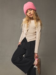 Black Side Stripe Wide Leg Joggers (3-16yrs) - Image 4 of 8