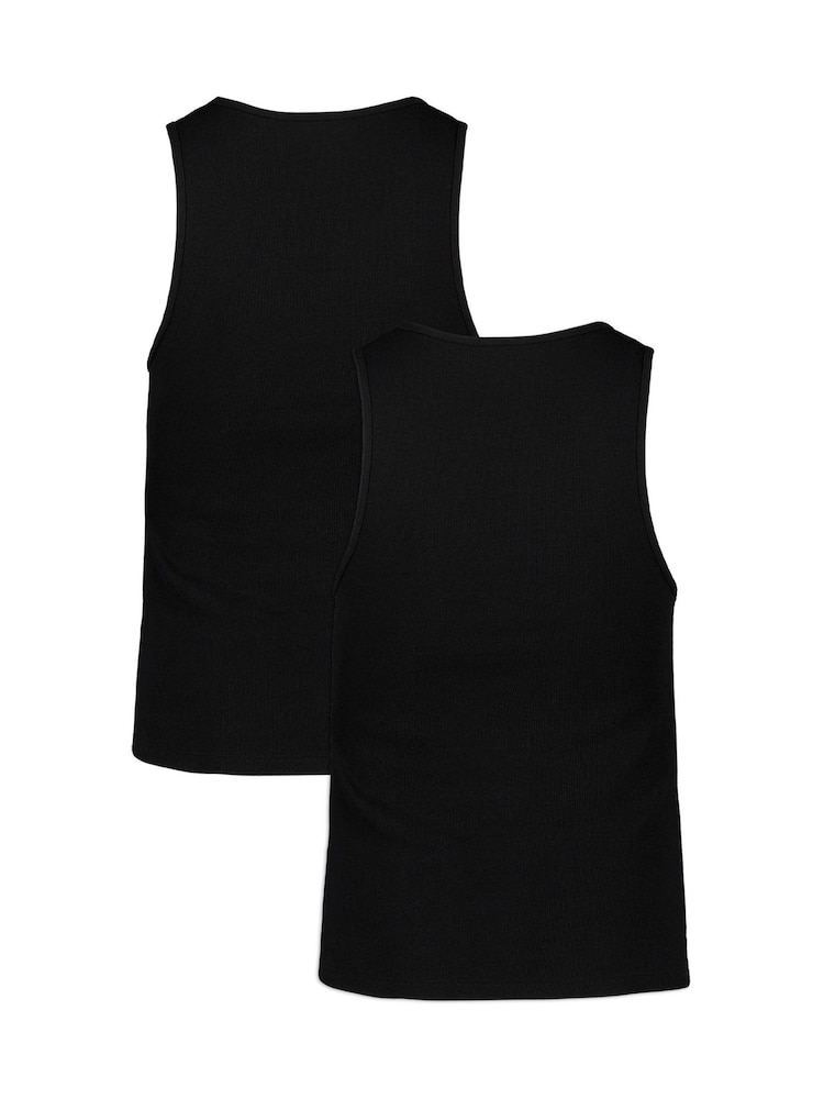 Under Armour Black Performance Cotton Under Vests 2 Pack - Image 5 of 5
