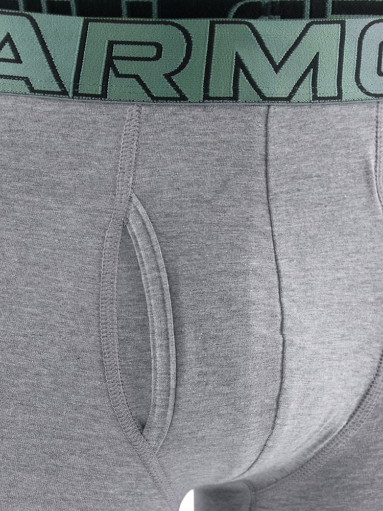 Under Armour Grey 100% Cotton Performance Tech 6in Boxers 3 Pack - Image 3 of 3 Under Armour Grey 100% Cotton Performance Tech 6in Boxers 3 Pack - Image 3 of 3
