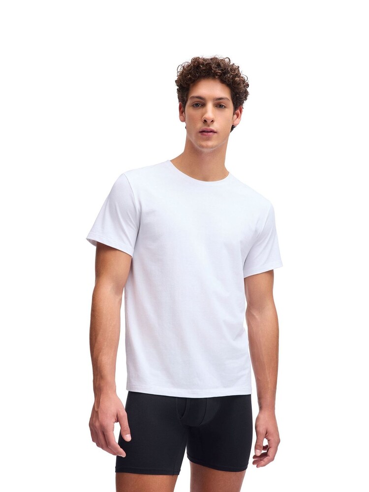 Under Armour White Performance Cotton Under T-Shirts 2 Pack - Image 2 of 5 Under Armour White Performance Cotton Under T-Shirts 2 Pack - Image 2 of 5