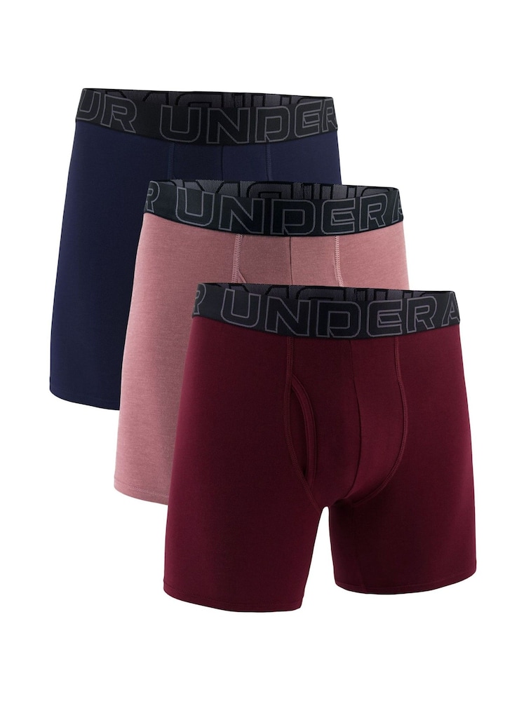 rožnata - Under Armour 100% Cotton Performance Tech 6v boksarice 3 Paket - Slika 1 iz 4