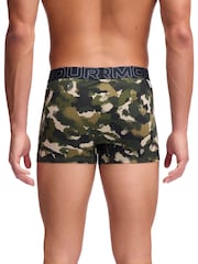 Under Armour Green Performance Cotton Print 6 inch Boxers 3 Pack - Image 4 of 4