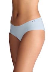 Under Armour Blue No Show Pure Stretch Hipster Printed Knickers 3 Pack - Image 1 of 5