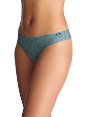 Under Armour Blue Pure Stretch No Show Thongs 3 Pack - Image 3 of 5