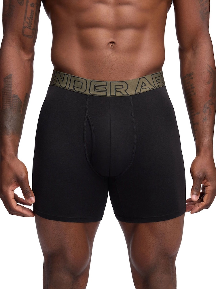 Črna - Under Armour 100% Cotton Performance Tech 6v boksarice 3 Paket - Slika 2 iz 3 Črna - Under Armour 100% Cotton Performance Tech 6v boksarice 3 Paket - Slika 2 iz 3