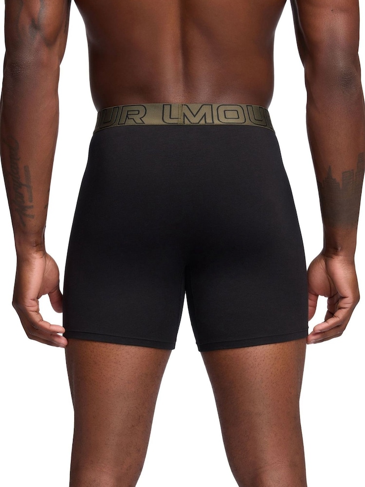 Črna - Under Armour 100% Cotton Performance Tech 6v boksarice 3 Paket - Slika 3 iz 3 Črna - Under Armour 100% Cotton Performance Tech 6v boksarice 3 Paket - Slika 3 iz 3