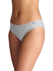 Under Armour Grey No Show Pure Stretch Bikinis 3 Pack - Image 5 of 5