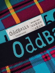OddBalls Teal Blue Mens Space Balls Boxer Shorts - Image 5 of 5