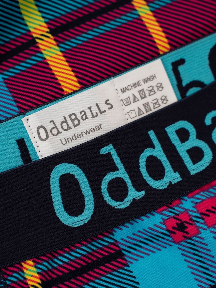OddBalls Teal Blue Mens Space Balls Boxer Shorts - Image 5 of 5