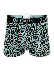 OddBalls Blue Mens Neon Lava Boxer Shorts - Image 1 of 4