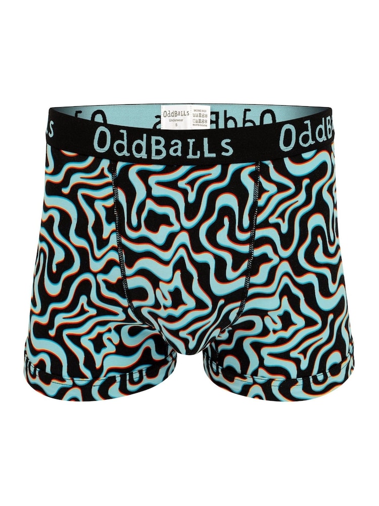 OddBalls Blue Mens Neon Lava Boxer Shorts - Image 1 of 4