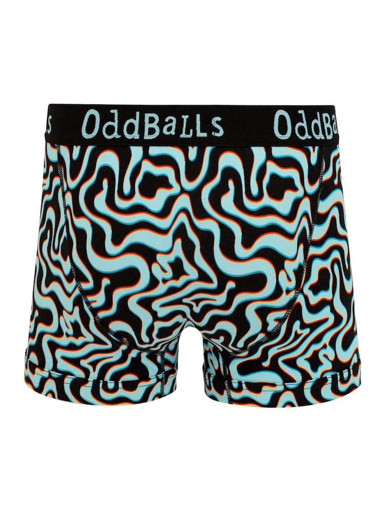 OddBalls Blue Mens Neon Lava Boxer Shorts - Image 2 of 4