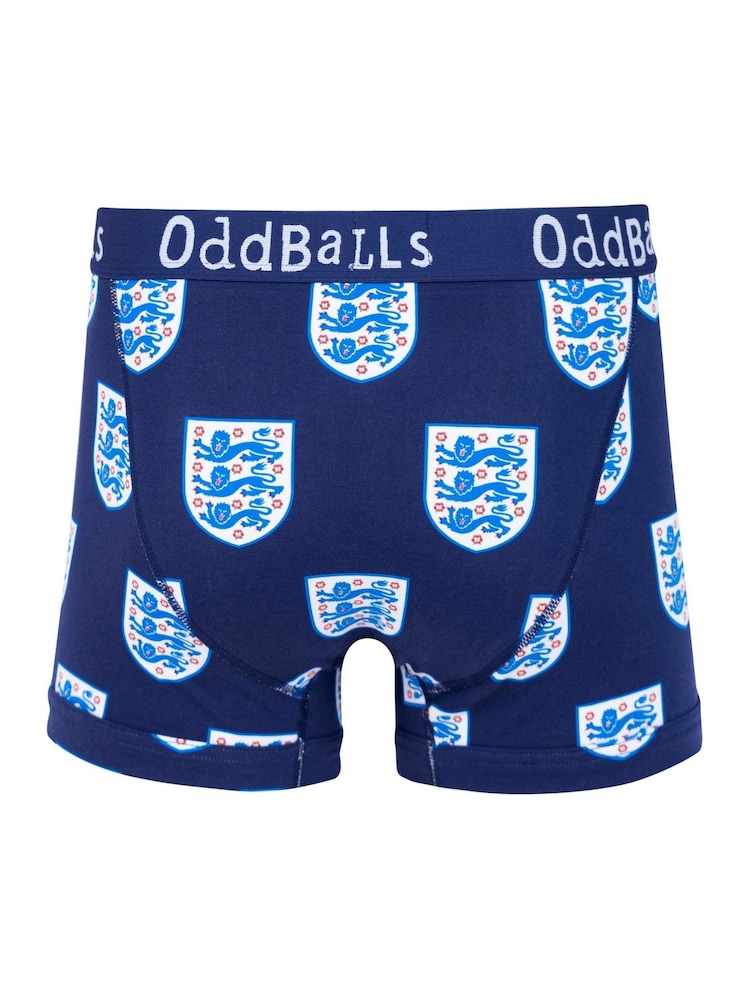 OddBalls Blue Mens England FA Boxer Shorts - Image 2 of 4