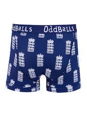 OddBalls Blue Mens England Cricket Boxer Shorts - Image 2 of 4