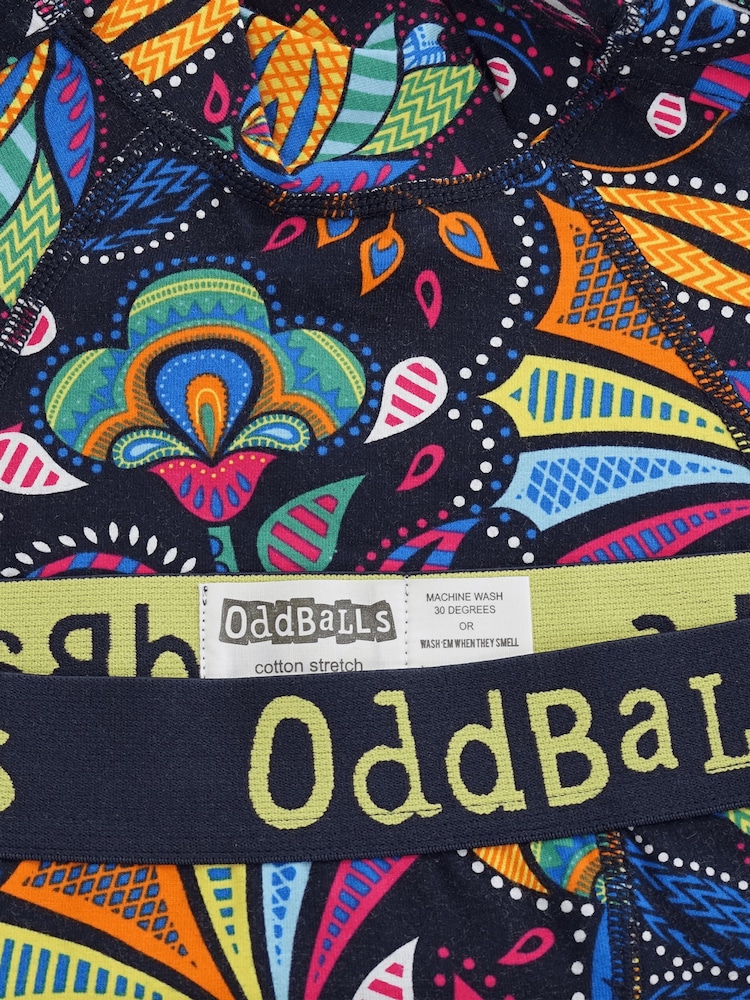OddBalls Blue Mens Magic Garden Boxer Shorts - Image 2 of 5