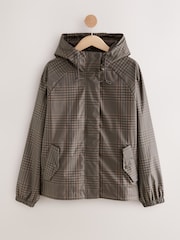 Brown Check Rubber Rain Jacket - Image 6 of 10