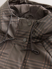 Brown Check Rubber Rain Jacket - Image 7 of 10