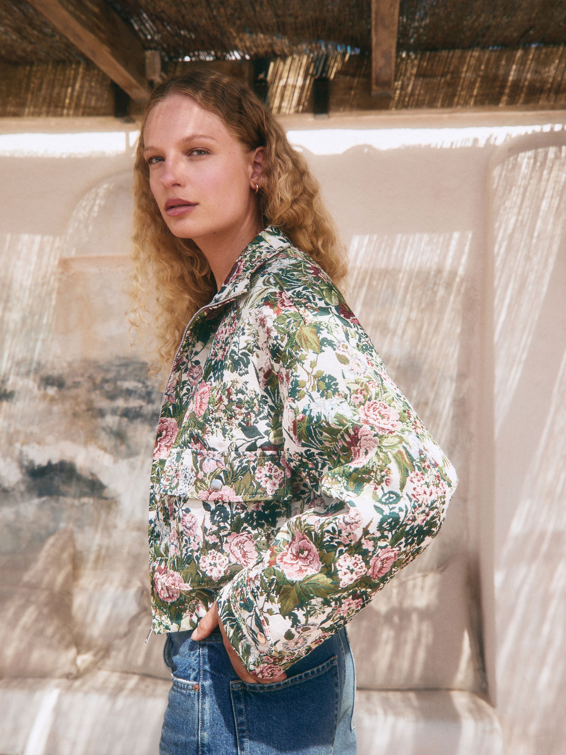 Buy Tapestry Floral Zip Through Jacket from Next USA