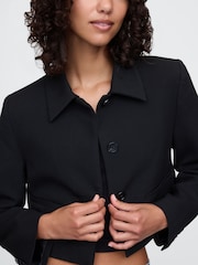 Gap Black Cropped Blazer Jacket - Image 4 of 5