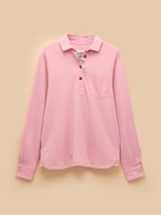 Joules Delaney Pink Long Sleeve Sueded Jersey Deckshirt - Image 11 of 11