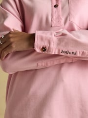 Joules Delaney Pink Long Sleeve Sueded Jersey Deckshirt - Image 6 of 11