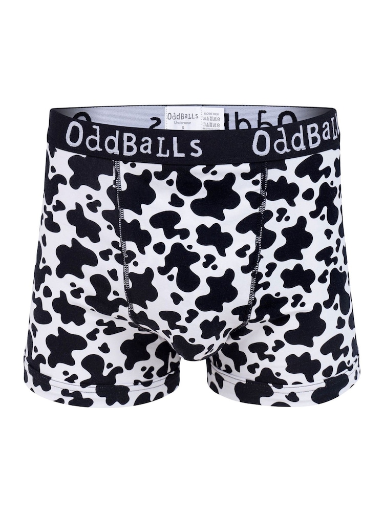 OddBalls White Cow Mens Boxer Shorts - Image 1 of 4