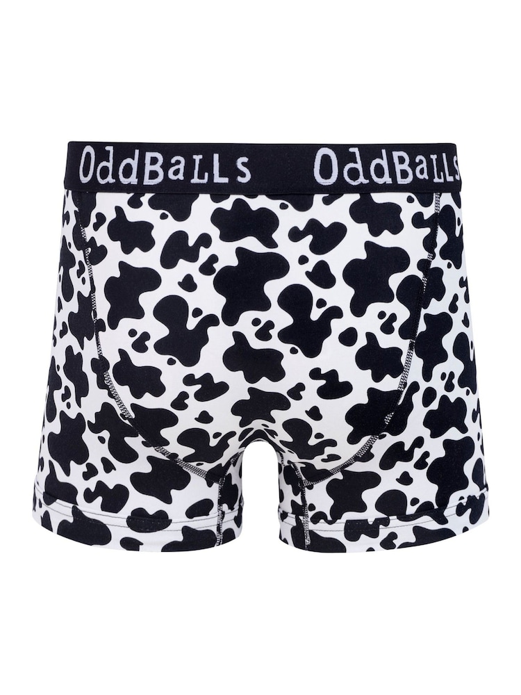 OddBalls White Cow Mens Boxer Shorts - Image 2 of 4