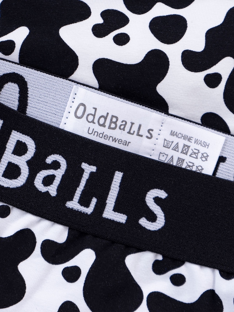 OddBalls White Cow Mens Boxer Shorts - Image 4 of 4