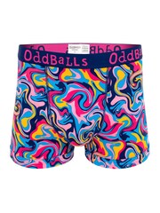 OddBalls Pink Mens Ripple Boxer Shorts - Image 1 of 4