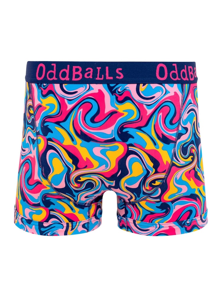 OddBalls Pink Mens Ripple Boxer Shorts - Image 2 of 4