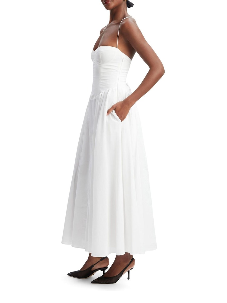 Bardot White Estie 100% Cotton Maxi Dress - Image 4 of 7