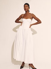 Bardot White Estie 100% Cotton Maxi Dress - Image 5 of 7