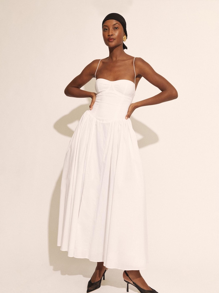Bardot White Estie 100% Cotton Maxi Dress - Image 5 of 7