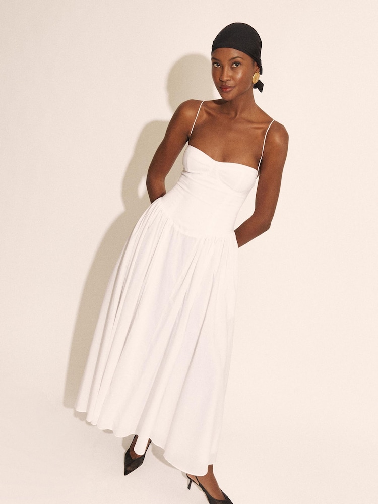 Bardot White Estie 100% Cotton Maxi Dress - Image 6 of 7