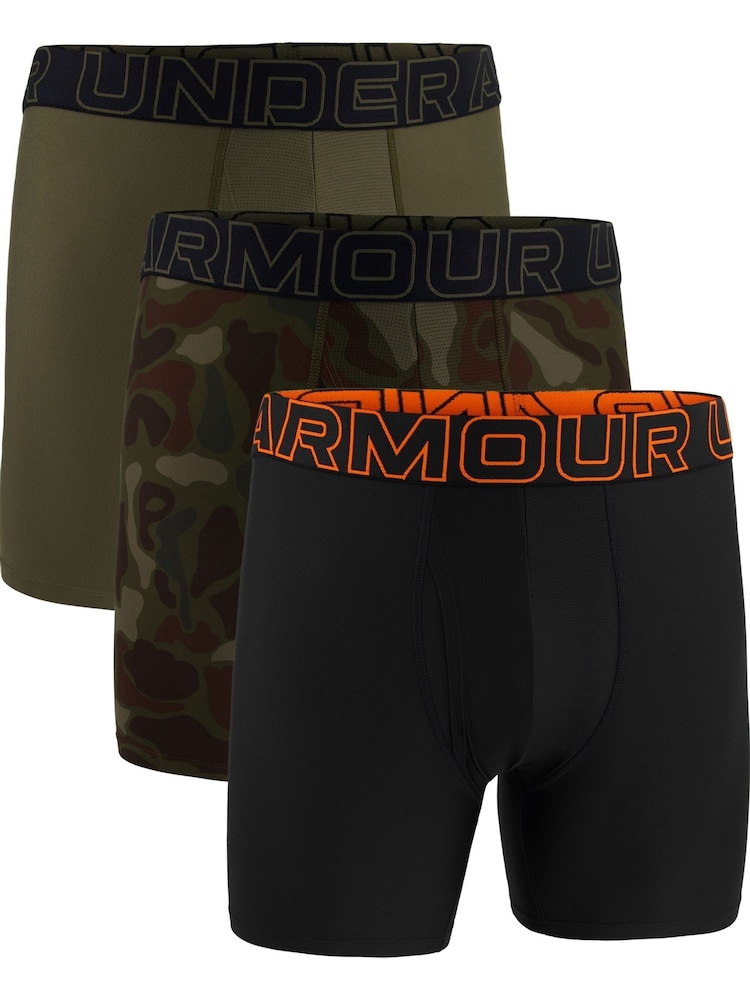 Under Armour Green Tech Print 6inch 3 Pack - Image 1 of 4