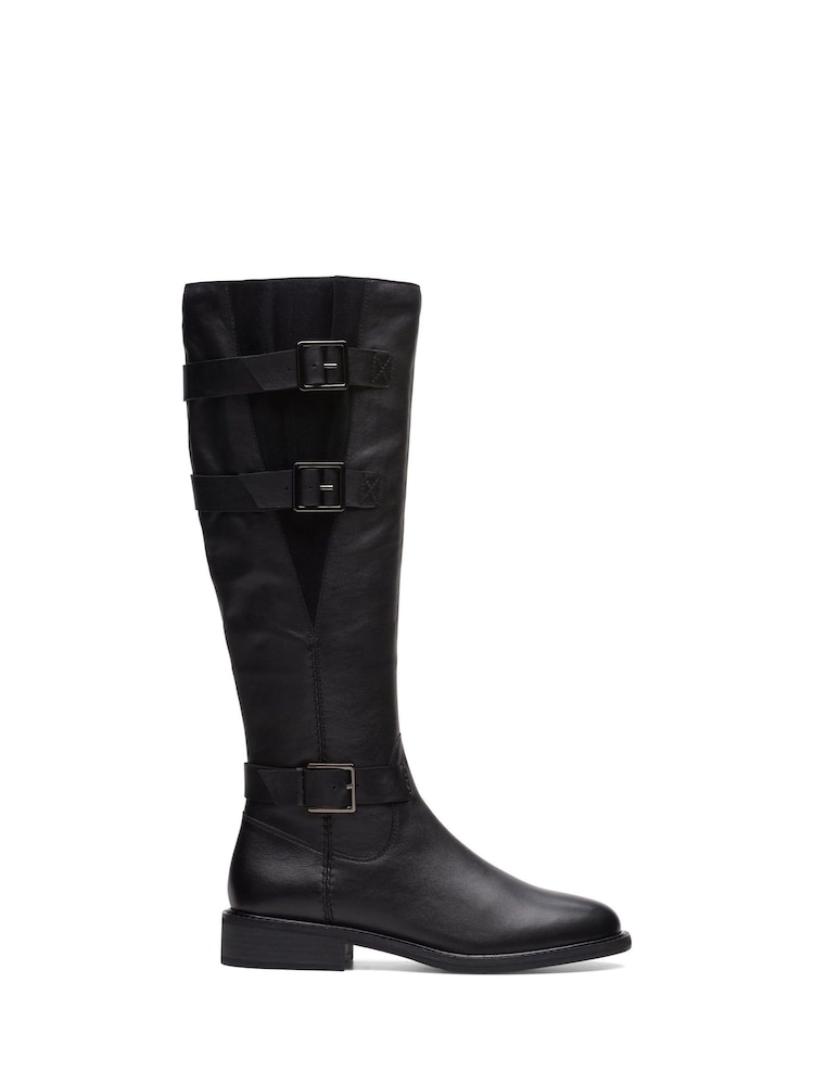 Clarks Black Leather Cologne Up Boots - Image 1 of 7