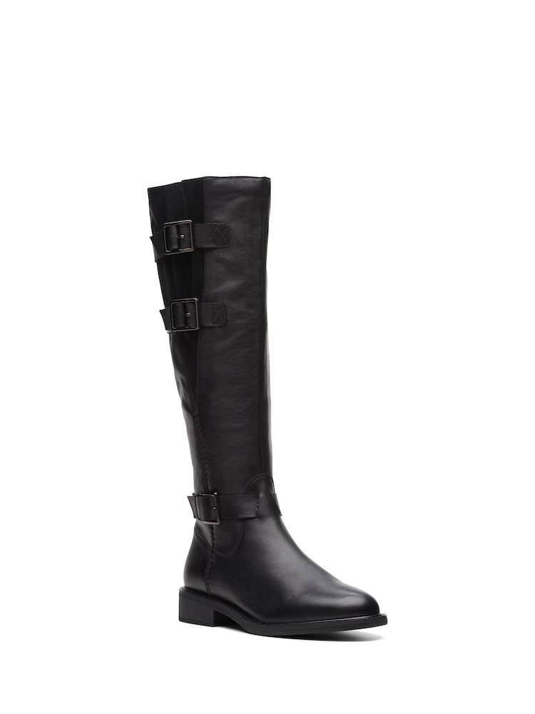 Clarks Black Leather Cologne Up Boots - Image 2 of 7
