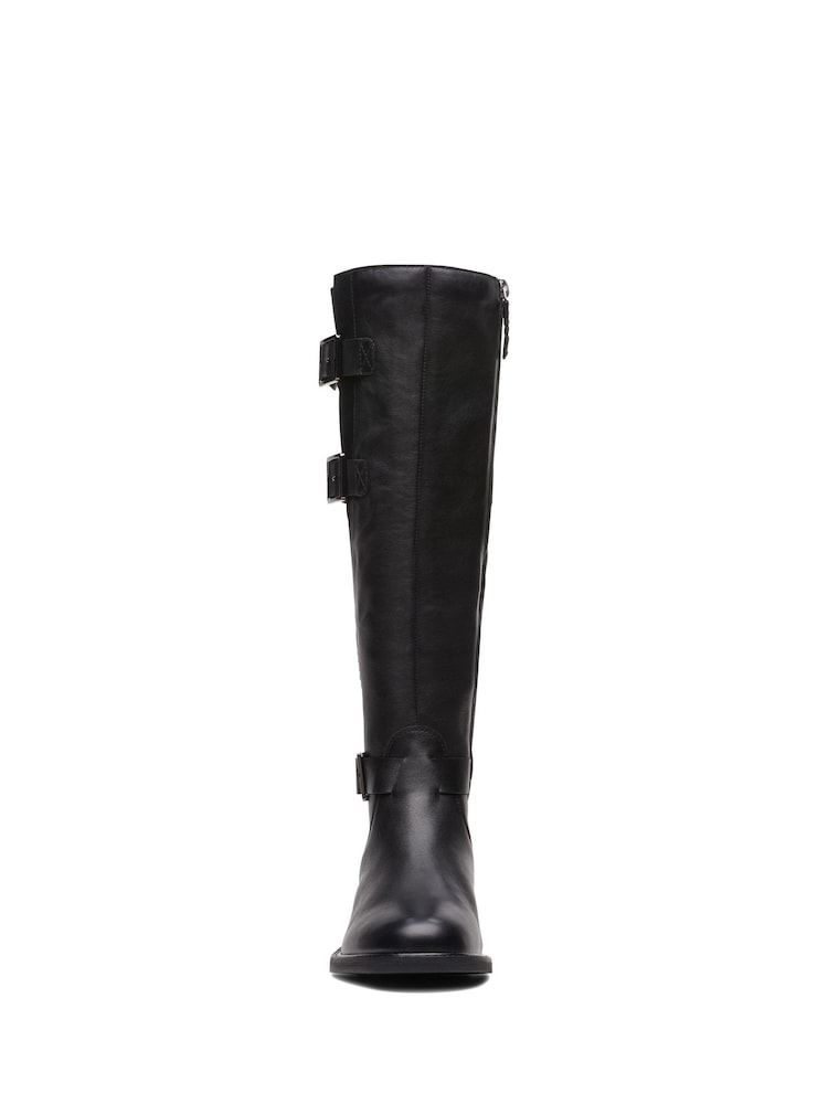 Clarks Black Leather Cologne Up Boots - Image 3 of 7