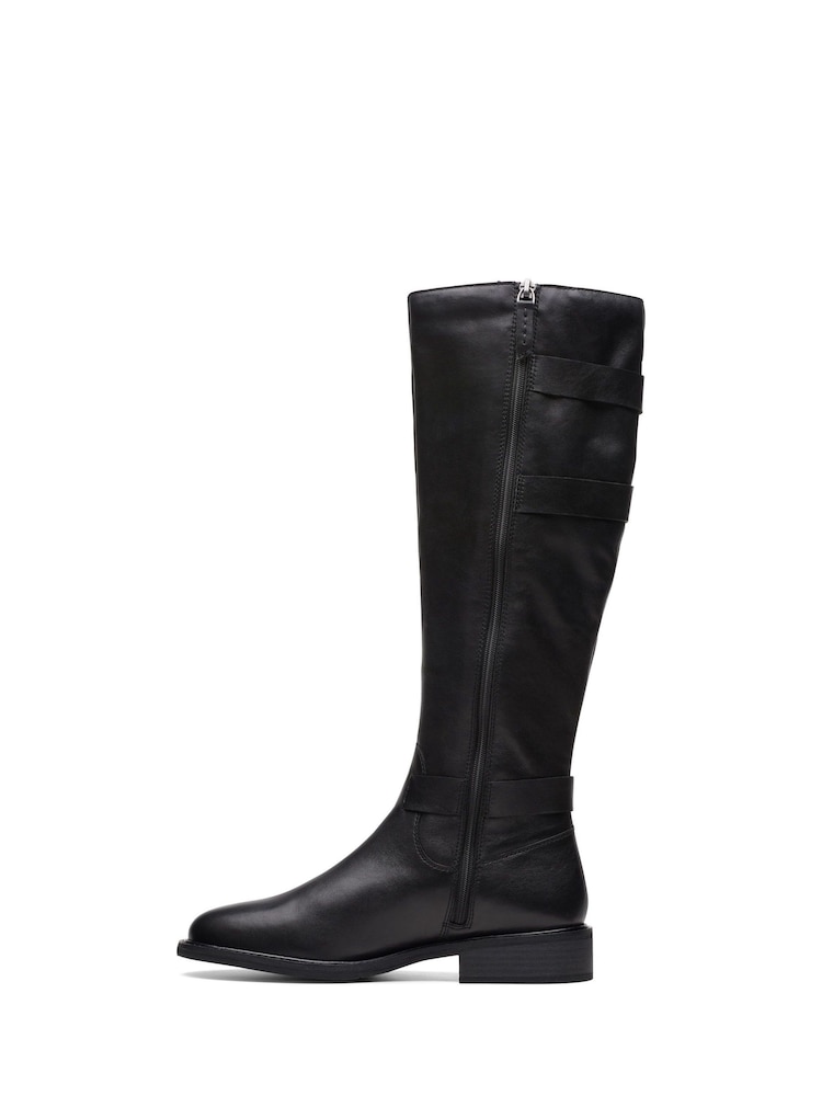 Clarks Black Leather Cologne Up Boots - Image 5 of 7