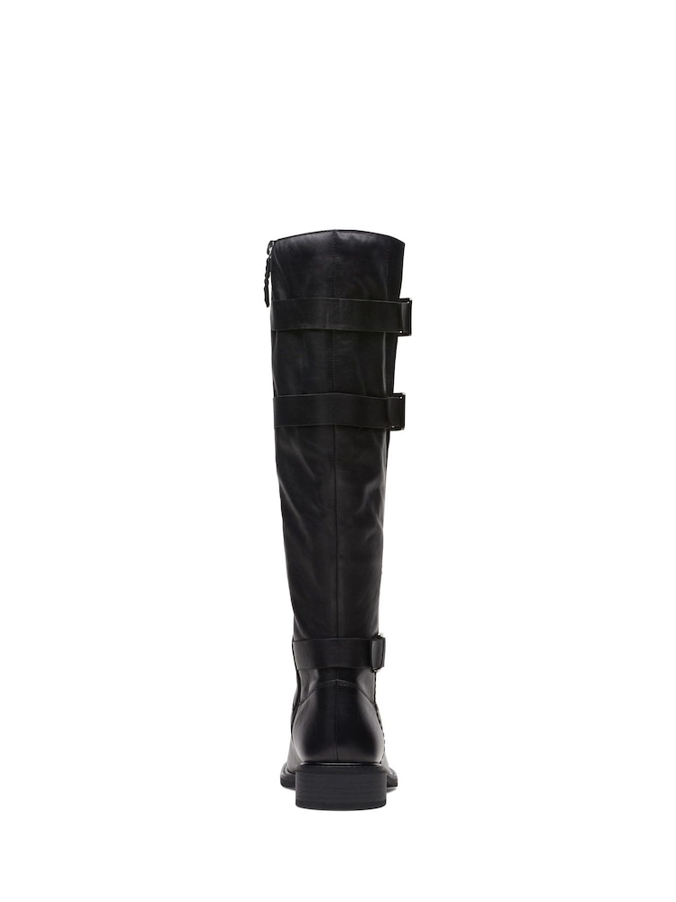 Clarks Black Leather Cologne Up Boots - Image 6 of 7