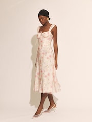 Bardot Pink Esra Printed Midi Dress - Image 3 of 6