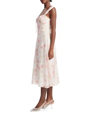 Bardot Pink Esra Printed Midi Dress - Image 6 of 6