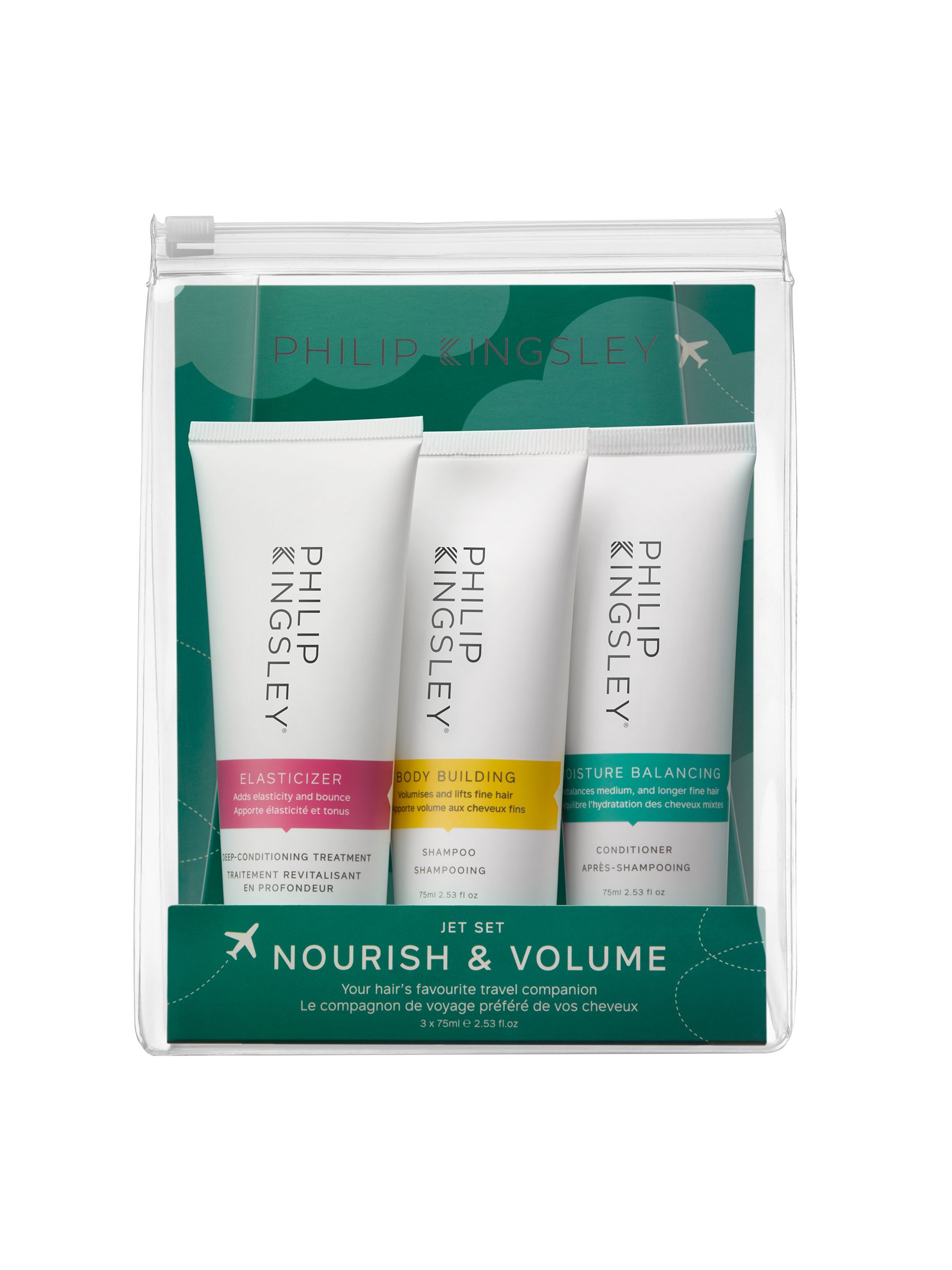 Philip Kingsley Unisex Clear Nourish & Volume Jet Set In - Image 7