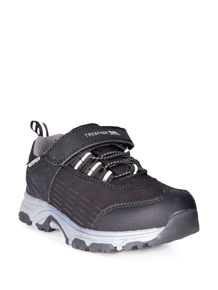 Trespass Kids Harrelson Bajo Cut Black Trainers - Imagen 1 de 2