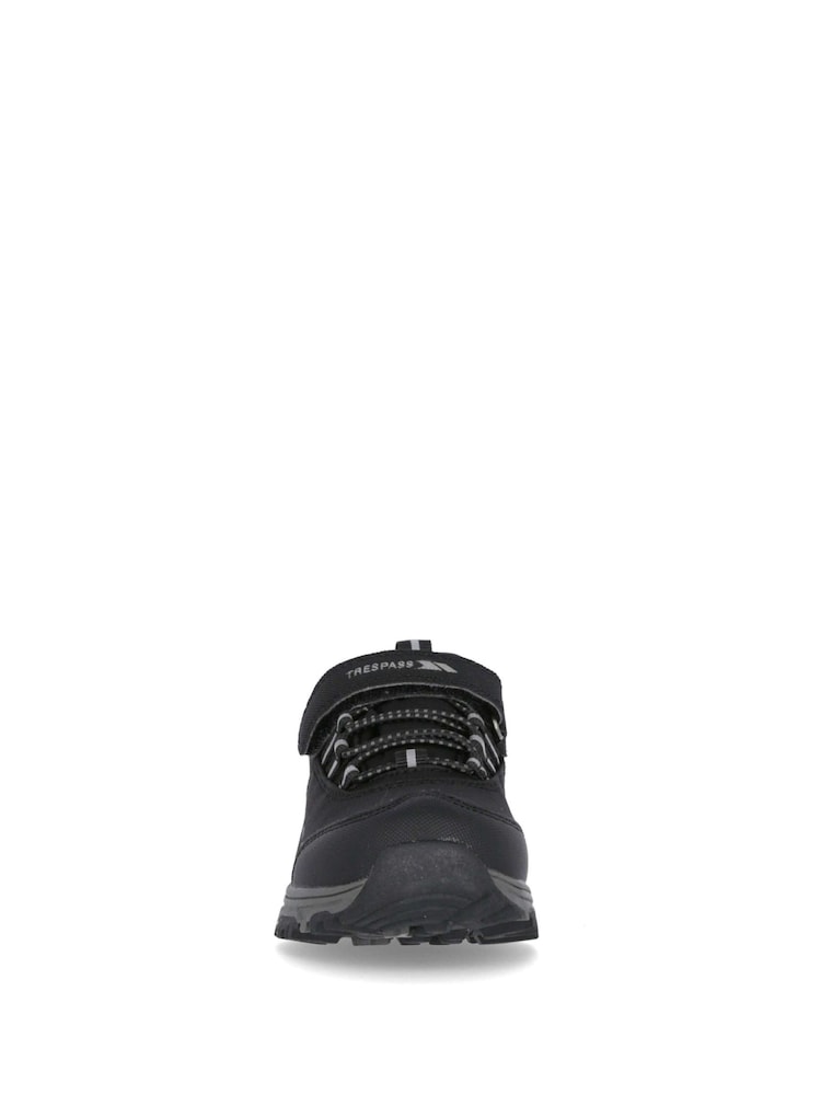 Trespass Kids Harrelson Bajo Cut Black Trainers - Imagen 2 de 2
