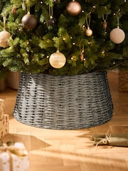 Grey Wicker Tree Skirt - Image 1 of 4
